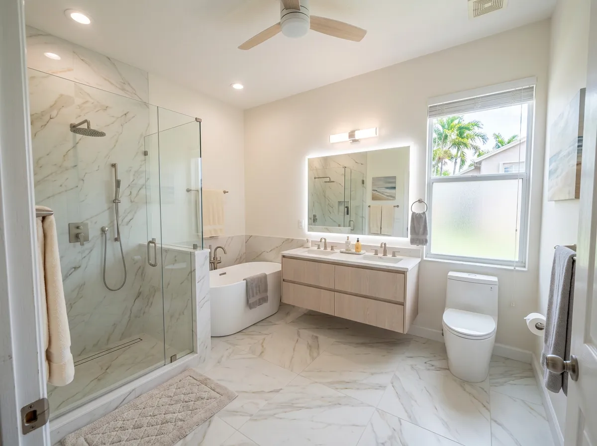 Spa-Inspired Master Bathroom after