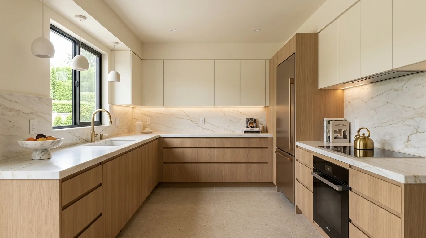 Calacatta & Oak Kitchen Reveal after